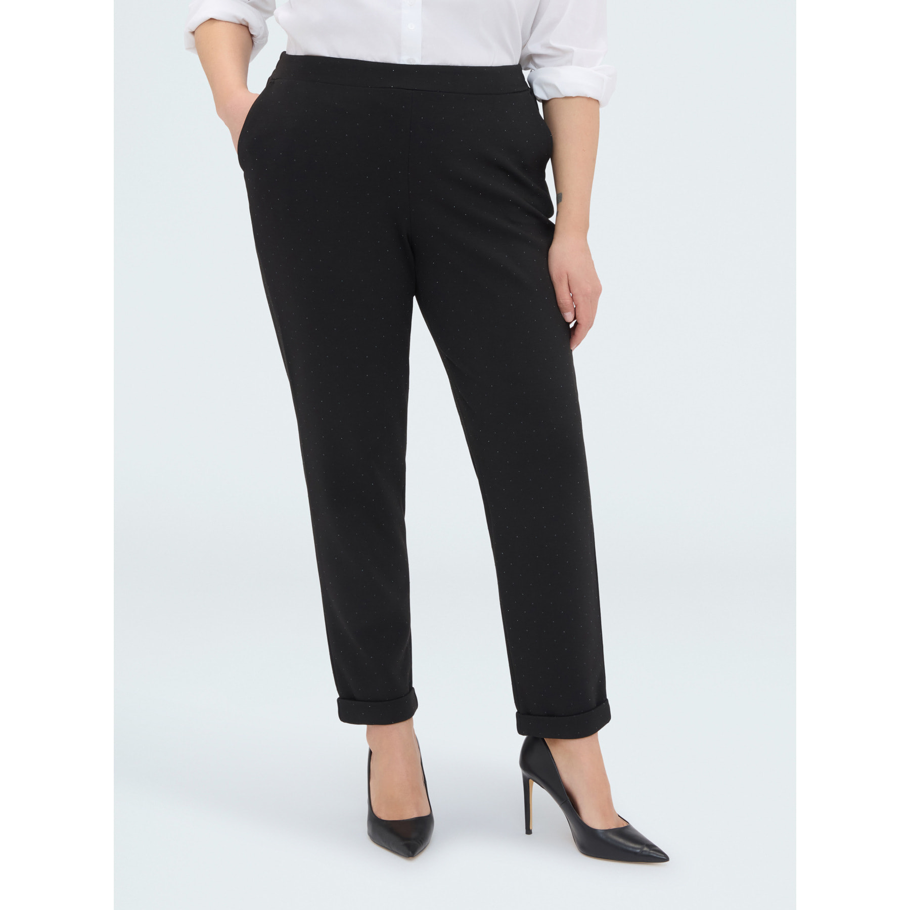 Fiorella Rubino - Pantalones Joggers con detalles brillantes - Negro