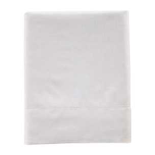 Drap plat uni en lin, Made in France, CYTHÈRE , Blanc