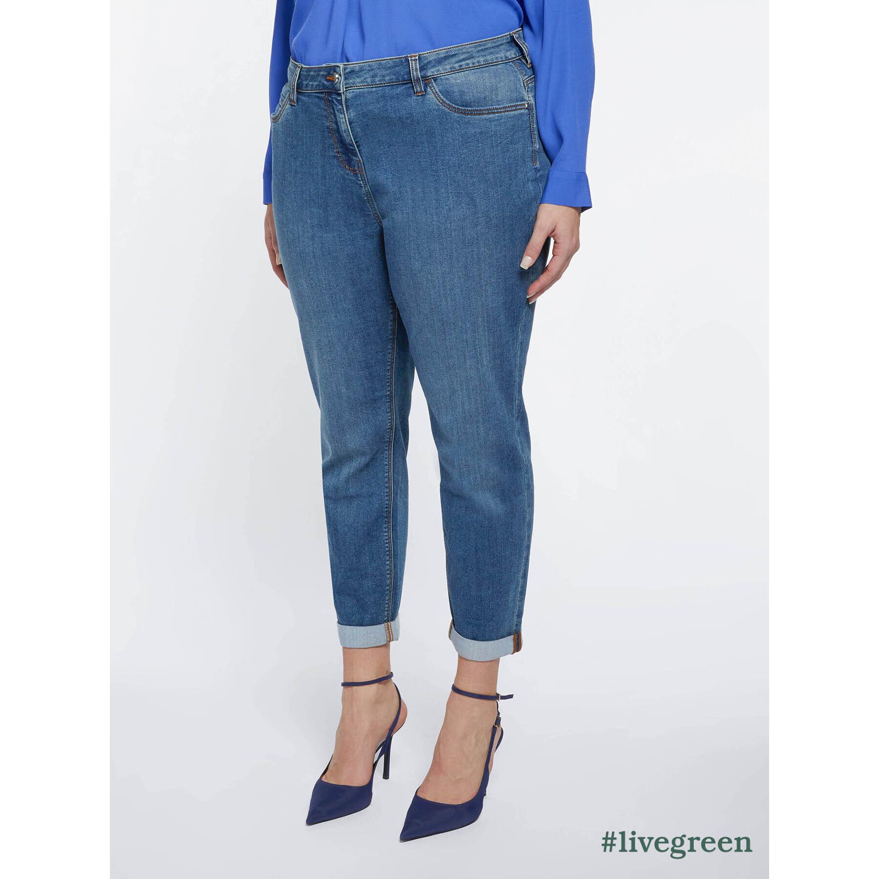 Fiorella Rubino - Vaqueros Zaffiro slim girl fit - Azul