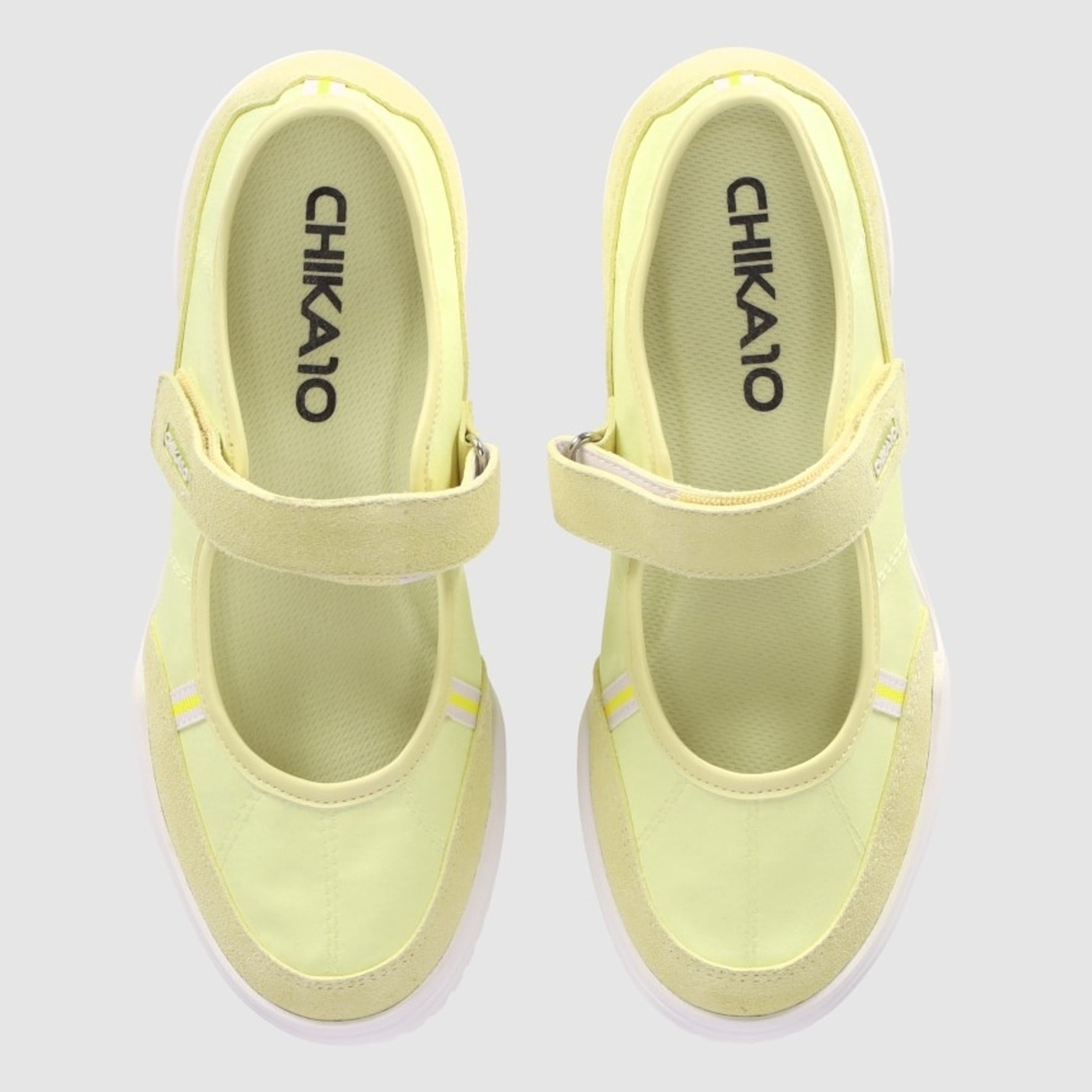 Zapatos de Tejido - Amarillo - Tacón: 1 cm