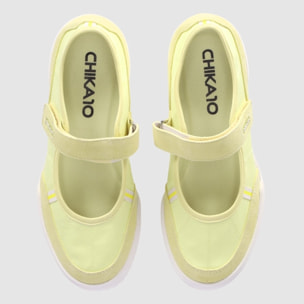 Zapatos de Tejido - Amarillo - Tacón: 1 cm