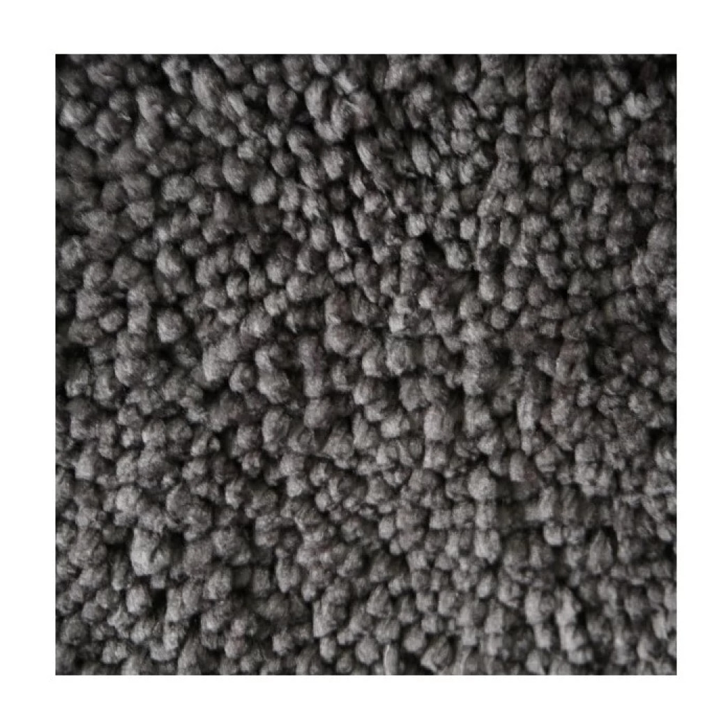 Tapis de bain rond microfibre HIGHLAND Gris Granit Spirella