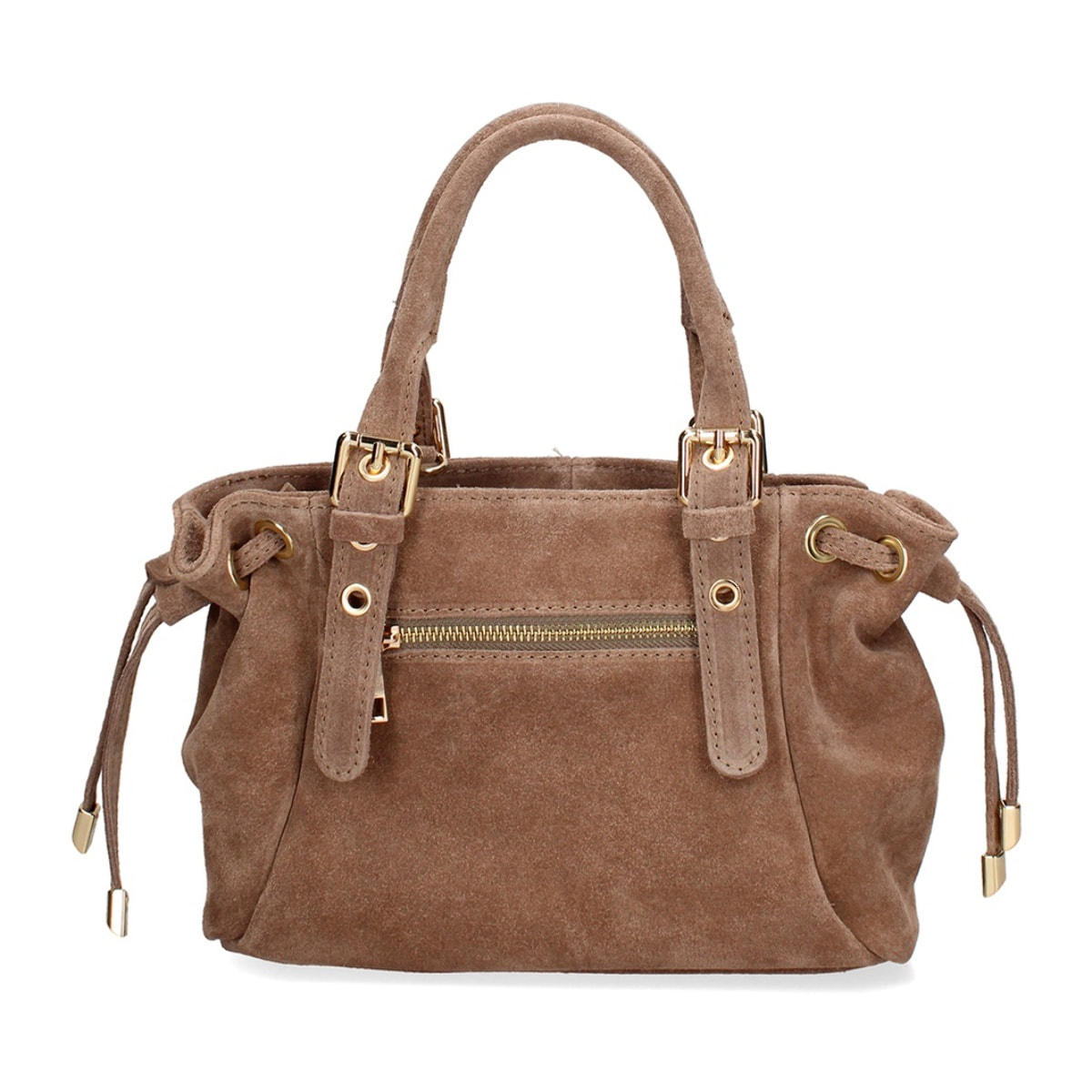 Borsa a mano da donna Made in Italy - Modello Elara Nova - Pelle scamosciata - 14.0 x 8.0 x 25.0 cm