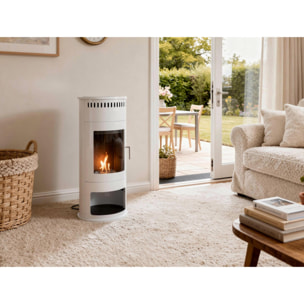 Estufa de etanol en acero con puerta de cristal templado BESTFIRE W PURLINE 3000 W