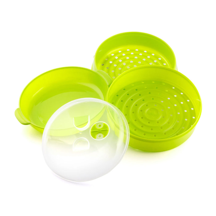 Cuiseur Vapeur-Soupière En Acier Inoxydable 2 Couches Grande Capacité Avec Cuiseur Vapeur 18 Cm