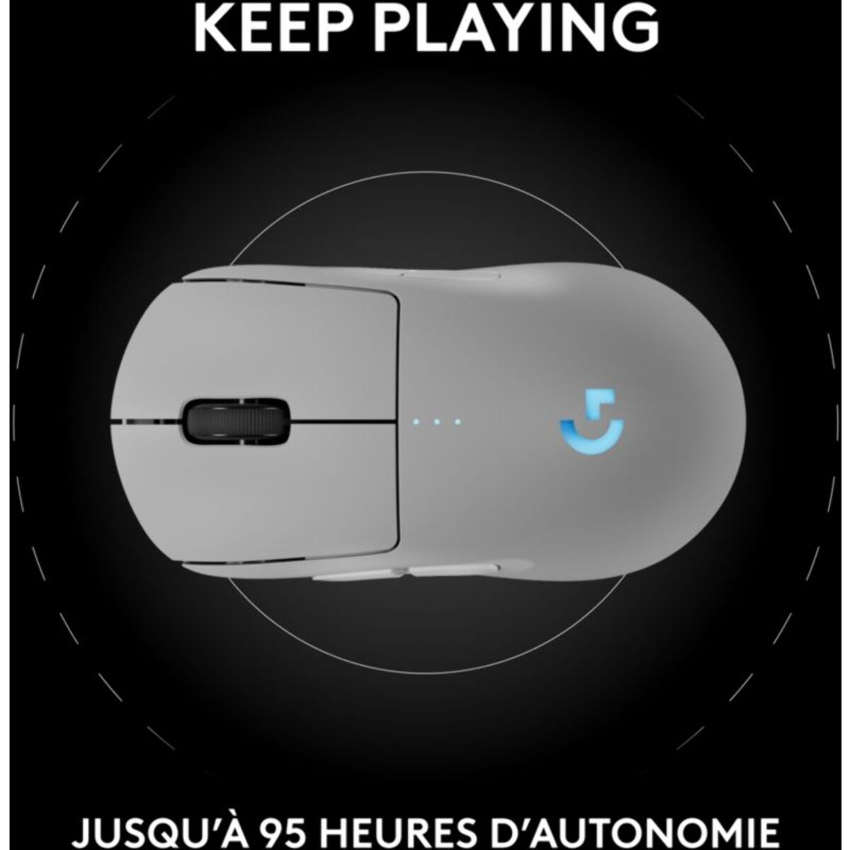 Souris Gamer Sans Fil LOGITECH G PRO 2 Lightspeed Wireless Blanche