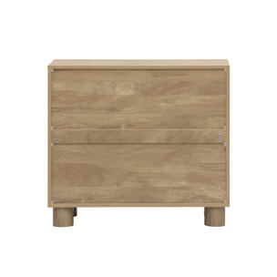 Buffet exotique effet bois de manguier 2 portes 80cm Pondi