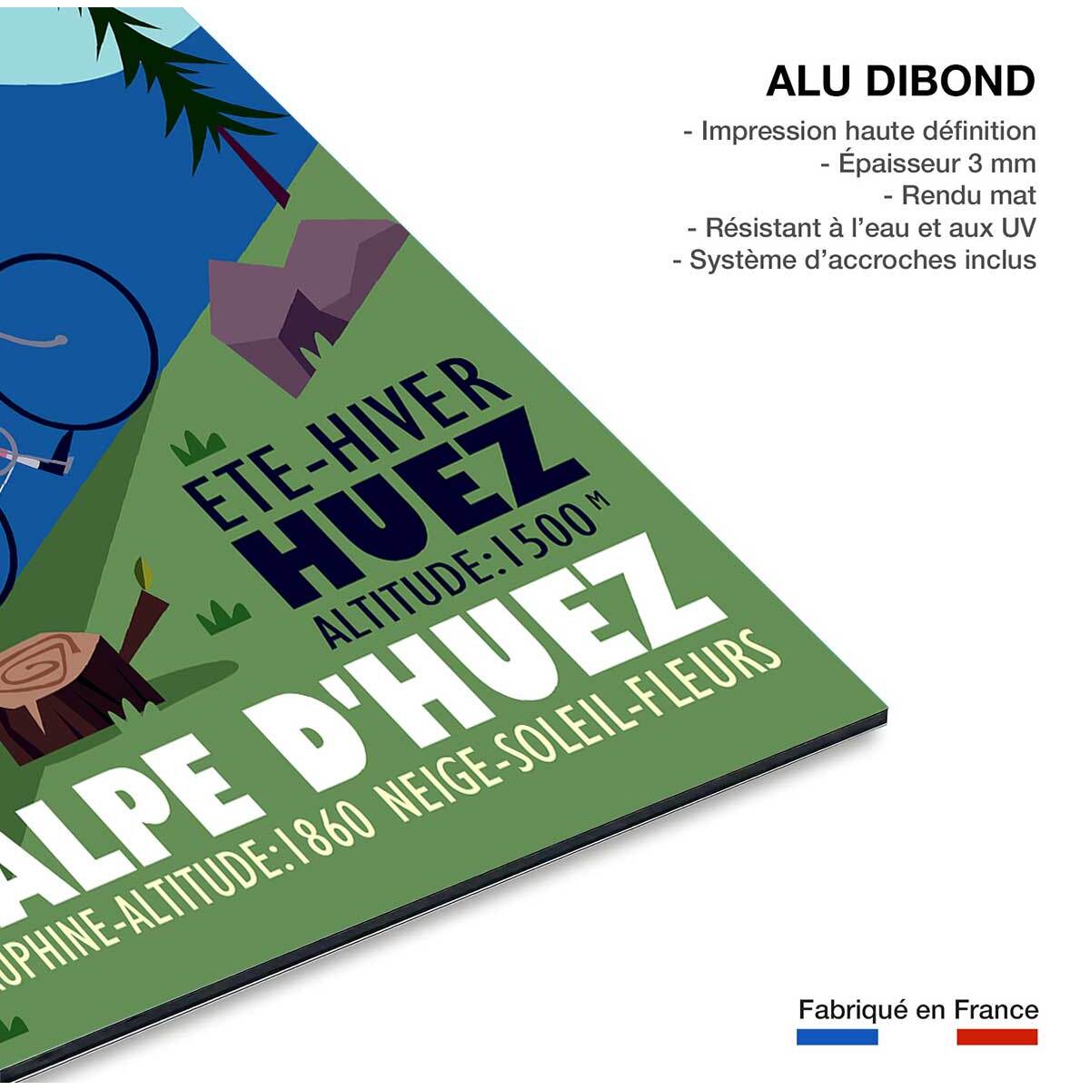 Tableau  l'alpe d'huez Tableau alu Dibond