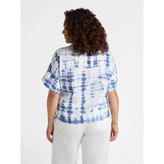 Fiorella Rubino - Camisa teñida y anudada - Azul