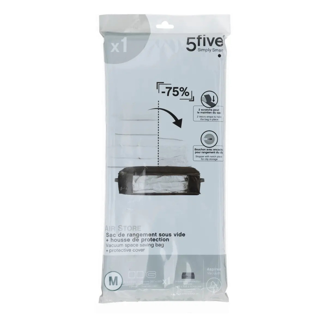 Housse rangement sous vide 60x45x15cm "Air-Store"