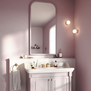 Paire d'appliques murales Cléo 1889 Rose pâle velours