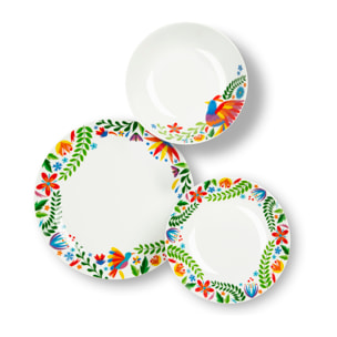 Servizio piatti 12 pezzi Excelsa – Fiesta, Porcellana Multicolore