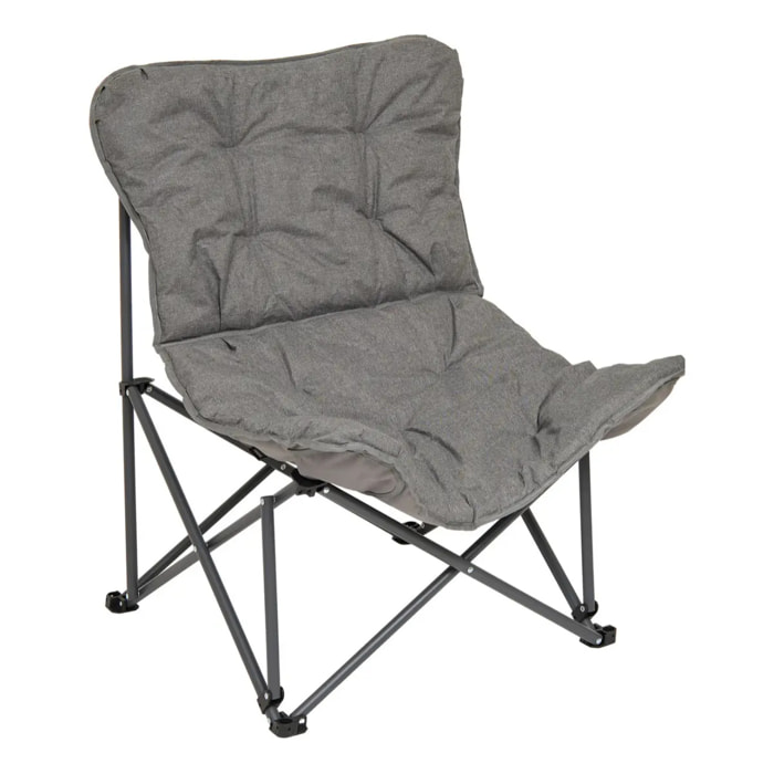 Fauteuil camping pliable gris
