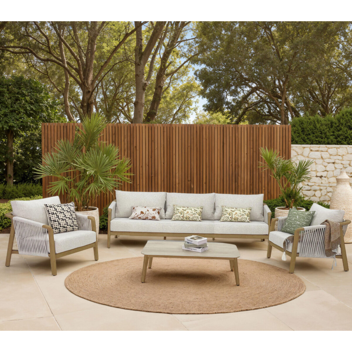 Salon de jardin en aluminium - 5 places - ARLES