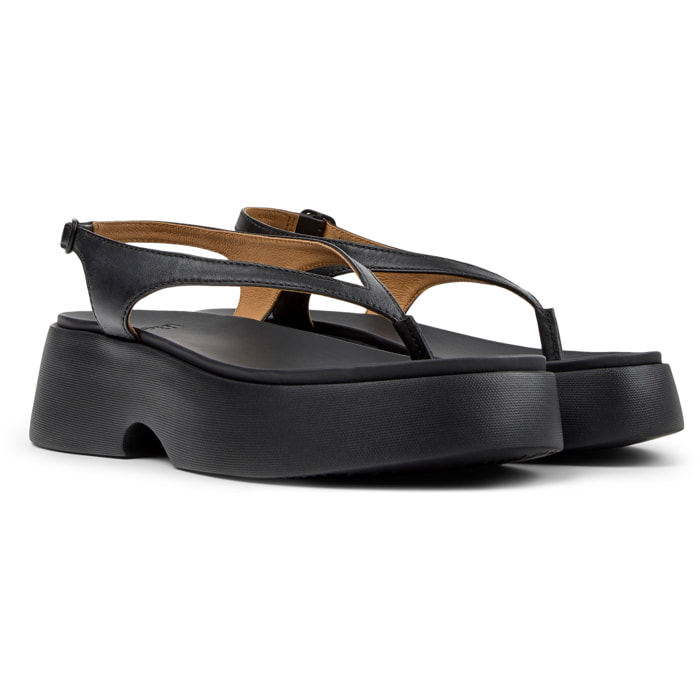 Sandalias - CAMPER Tasha - Negro - Cuero liso