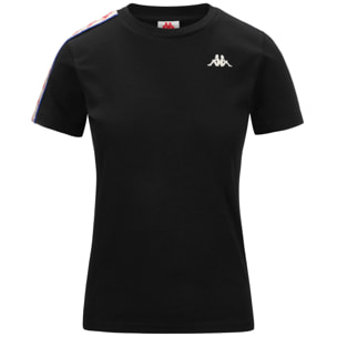Kappa - T-Shirts & Top Donna Nero - 222 BANDA LUISE