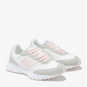 White Pink Logo Sneakers