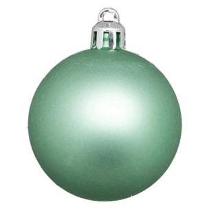 Boule de Noël plastique 50mm x5 vert amande