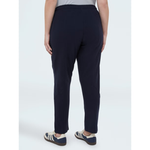 Fiorella Rubino - Pantalones joggers de felpa con cordón - Azul
