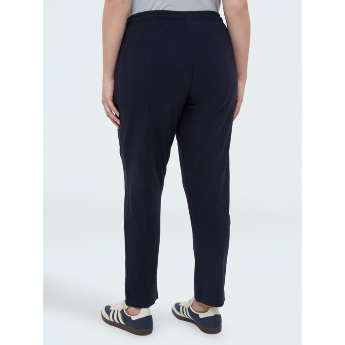 Fiorella Rubino - Pantalones joggers de felpa con cordón - Azul