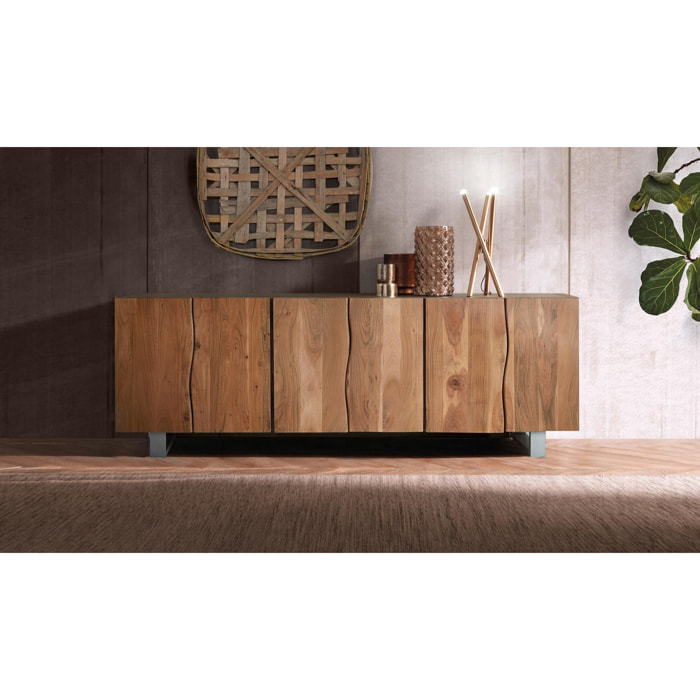 Aparador de Madera de Acacia Estilo Rústico Moderno