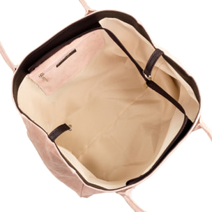 Annagrazia Borsa Shopper Donna.Pelle scamosciata autentica