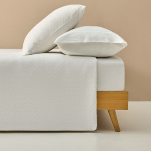 Funda nórdica texturizada Fremat color blanco 100% Algodón