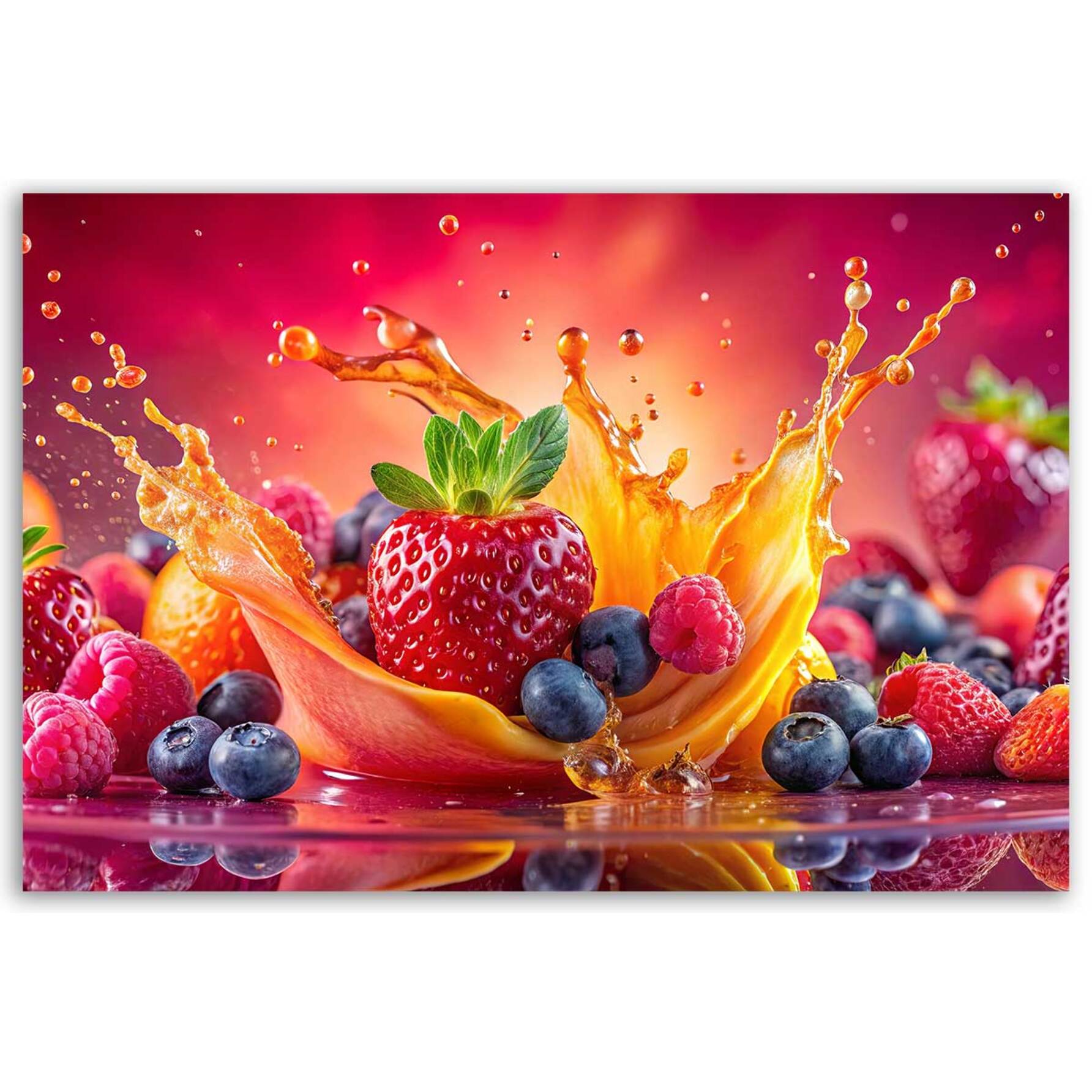 Tableau éclat fruité dynamique Toile imprimée