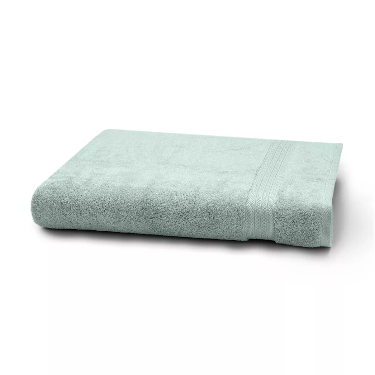 Drap de bain pur coton 550 g/m² uni bleu Elea glacier