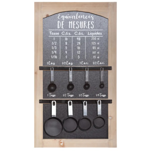 Tableau de mesure cuisine noir 40x70cm
