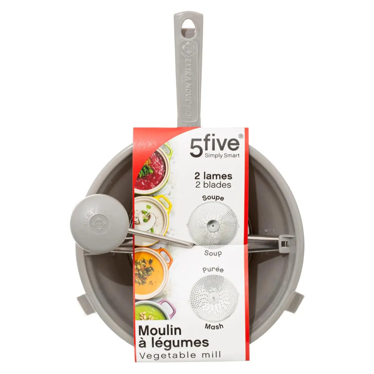 Moulin à légumes 24cm gris