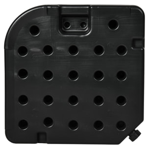 Base para Sombrilla de 4 Piezas, Soporte para Parasol de HDPE Rellenable con Agua 59 kg o Arena 80 kg, para Jardín, Patio, Terraza, Negro