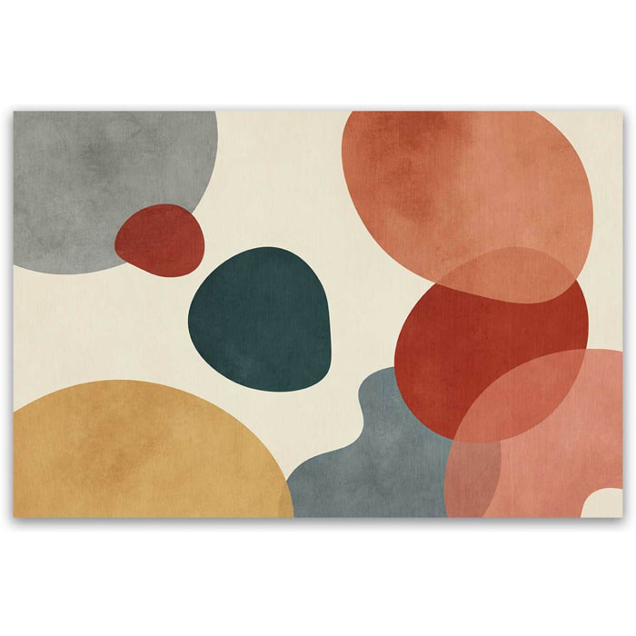Tableau abstrait formes colorées Toile imprimée