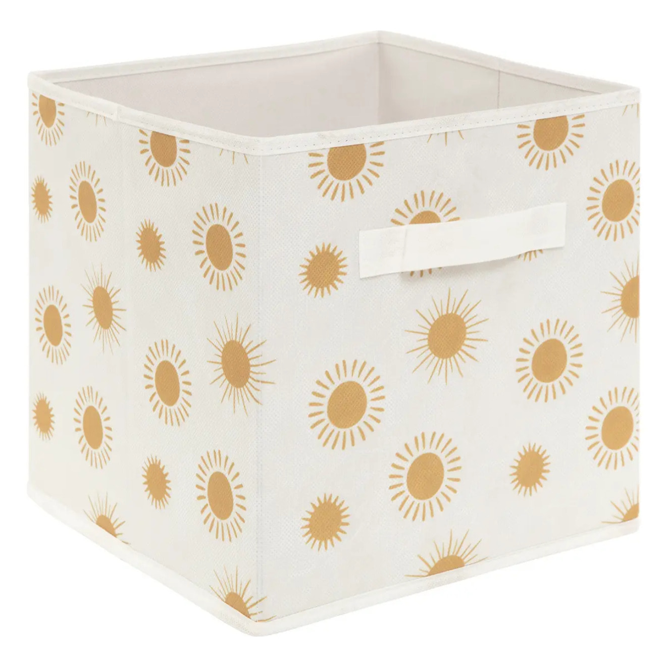 Set de 2 bacs rangements enfant "Soleil" - carton - jaune ocre