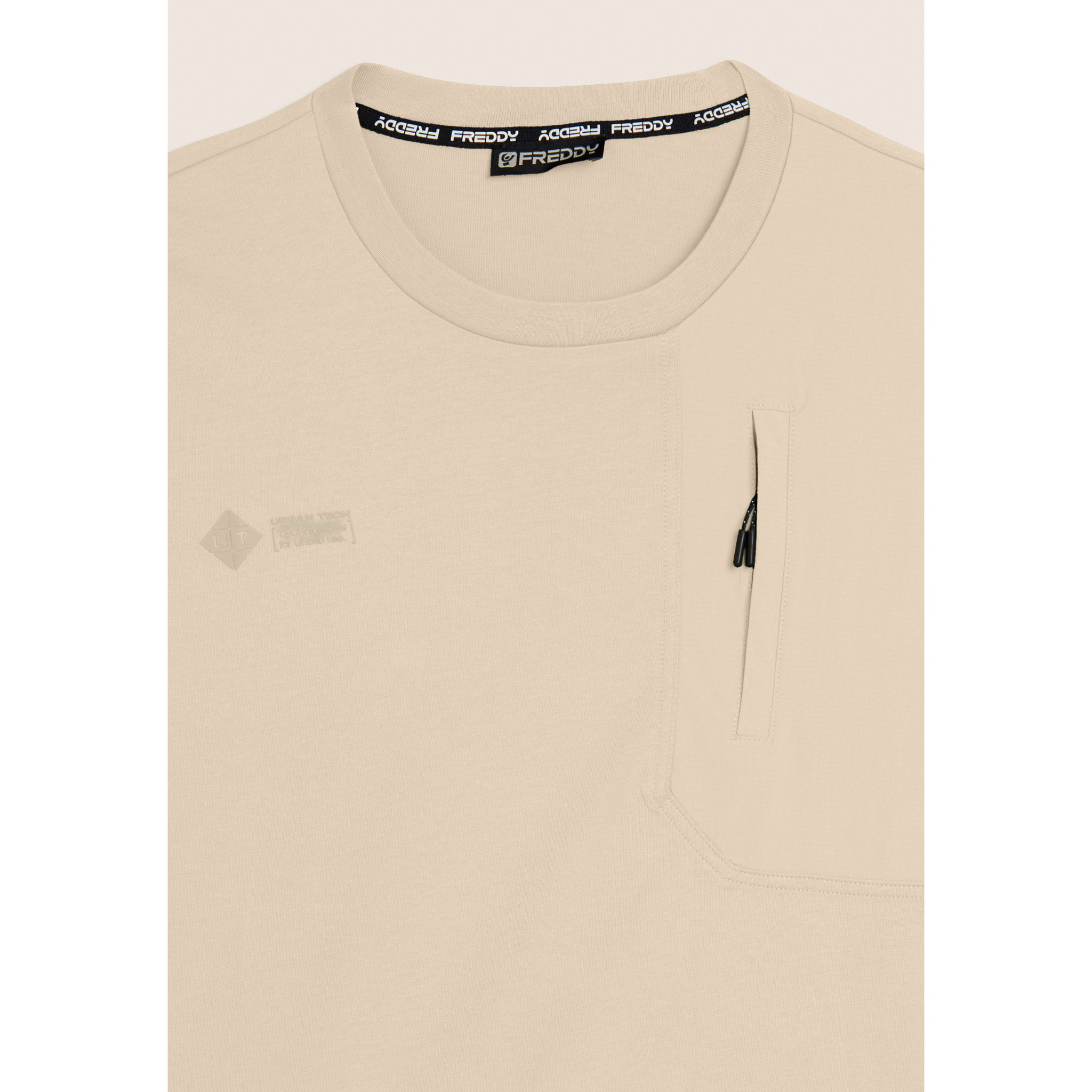 T-shirt Comfort con Taschino e Inserti Rip-Stop