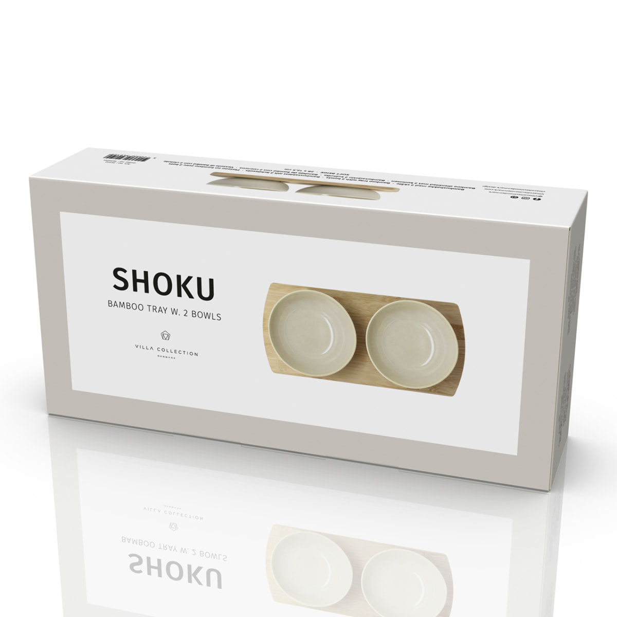 Plateau en bambou avec 2 bols Shoku