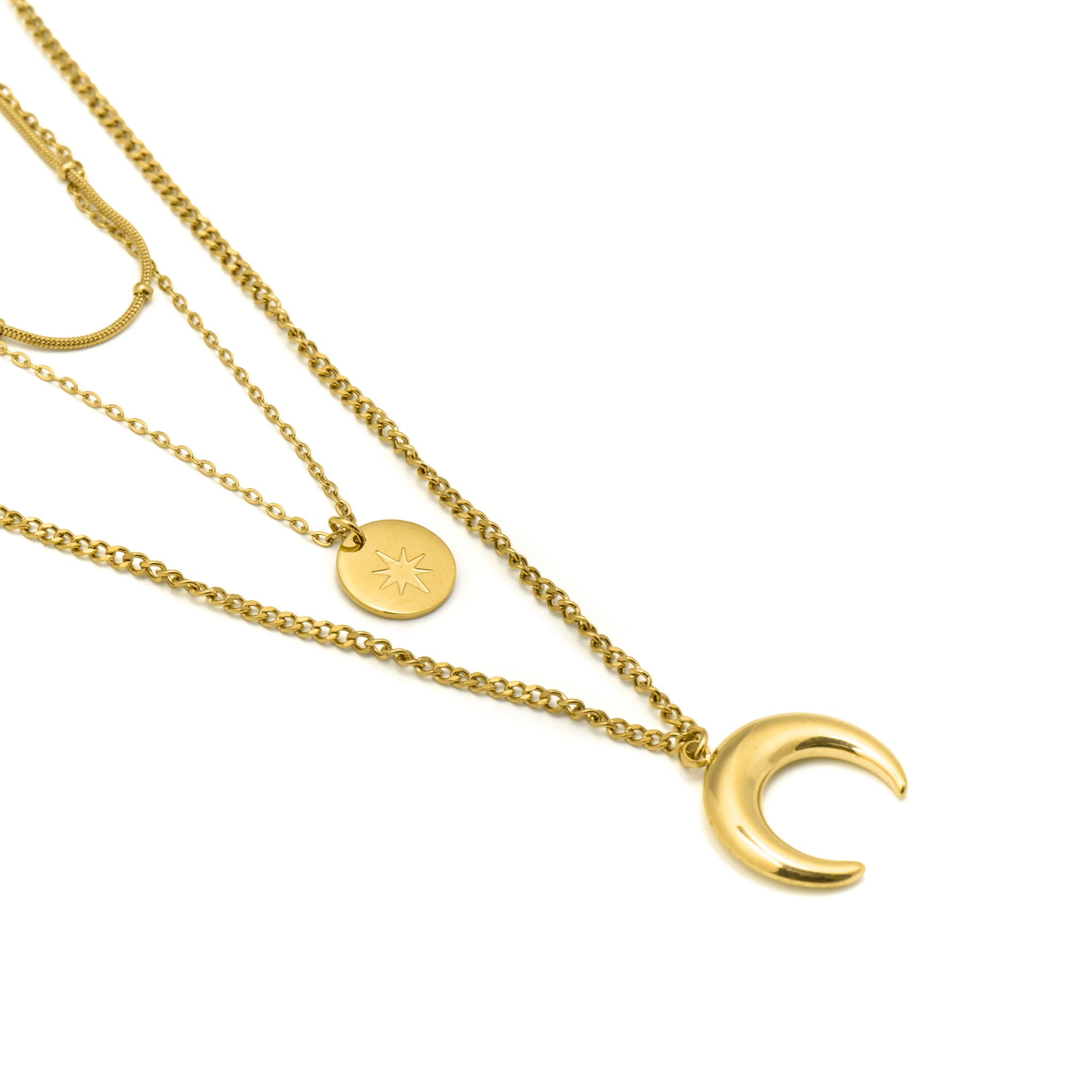 Collar Salsu acabado oro amarillo 18k