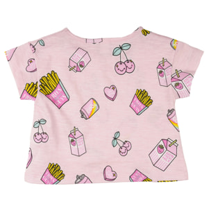 Camiseta de niña rosa