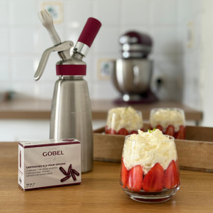 Siphon professionnel inox GOBEL - cuve inox - tête inox - 0.5L