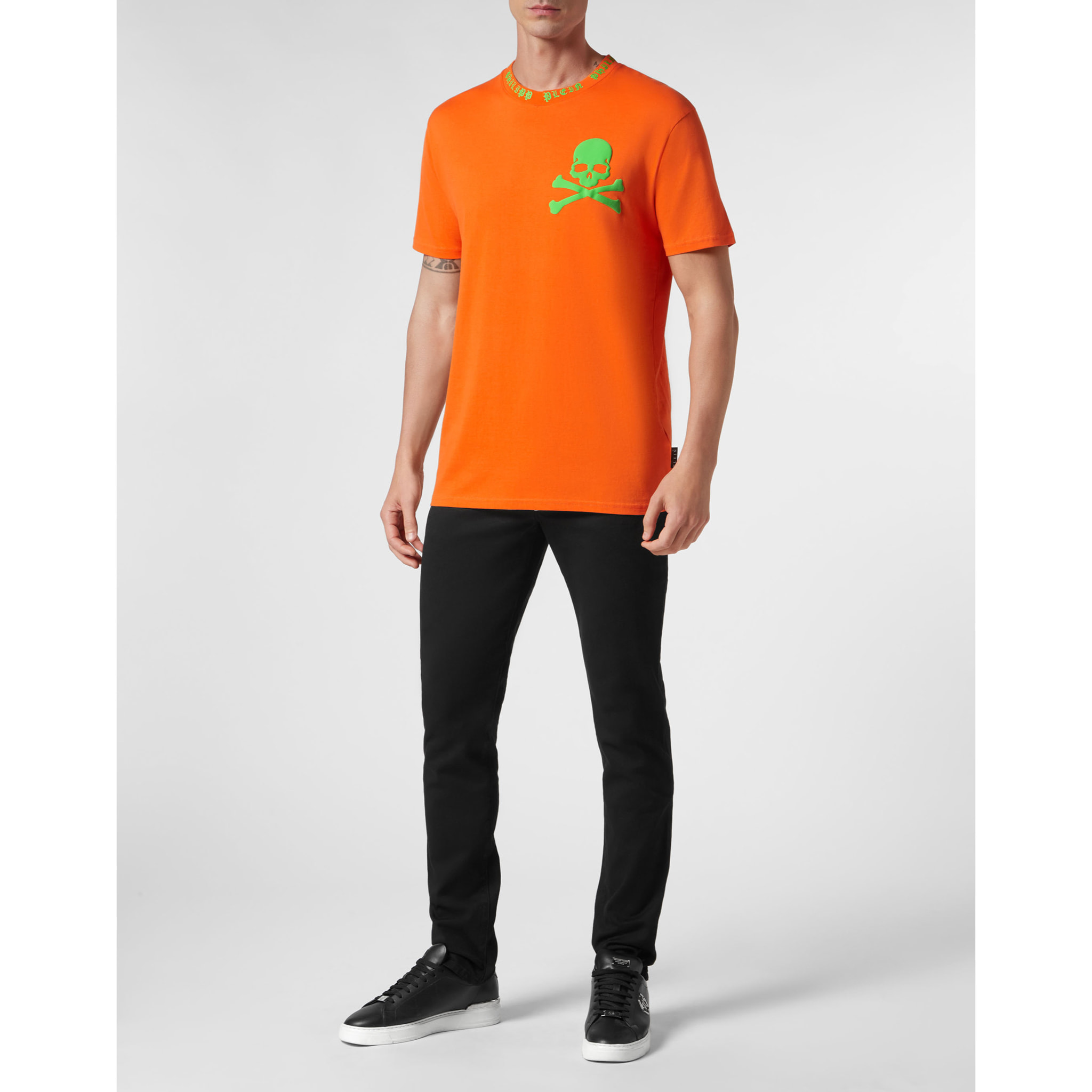 PHILIPP PLEIN Maglietta a girocollo SKULL&BONES
