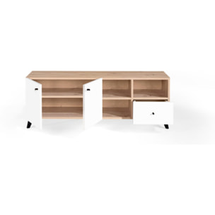 Mueble de TV – Roble Amazonas y blanco polar