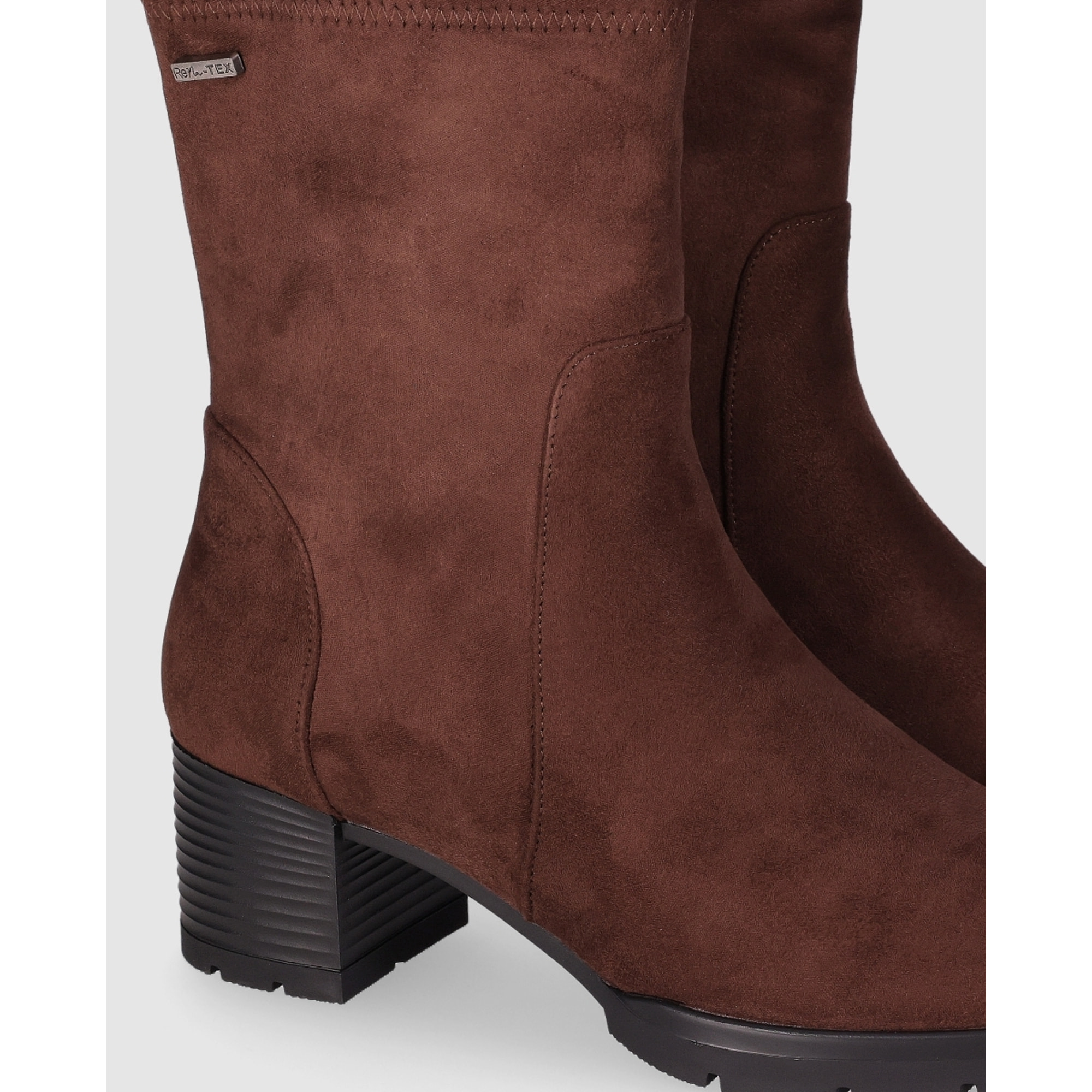 Botines de Tejido - Marron - Tacón: 5 cm