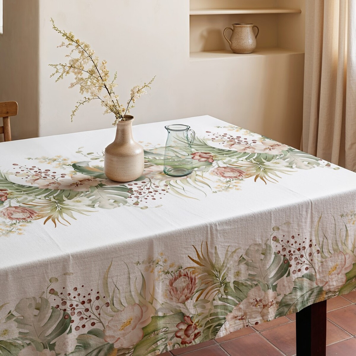 Nappe imprimée anti-tâches CINTIA VERDE