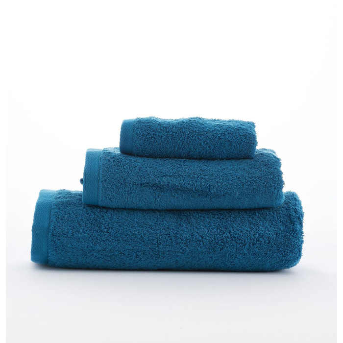 Set de 3 serviettes en coton 550 gr/m2 couleur COBALTO