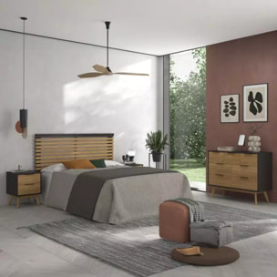 Cabecero Misty Gris Alpino - Oak