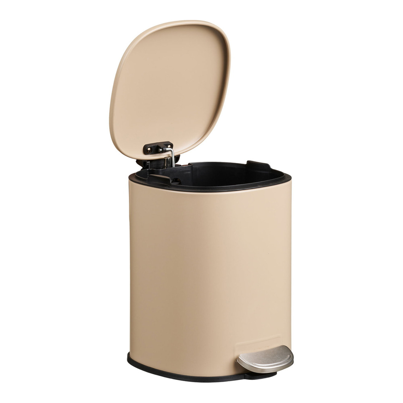 Pattumiera a pedale Lodi in metallo beige soft close 3 litri