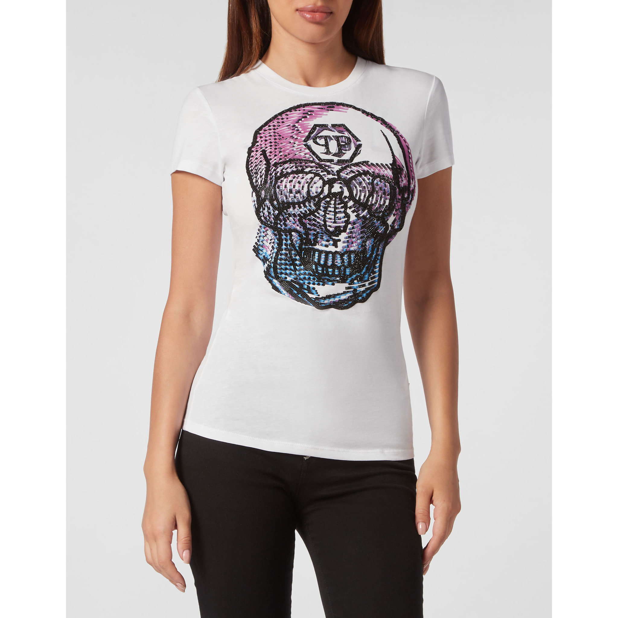 PHILIPP PLEIN Camiseta Cuello Redondo SKULL
