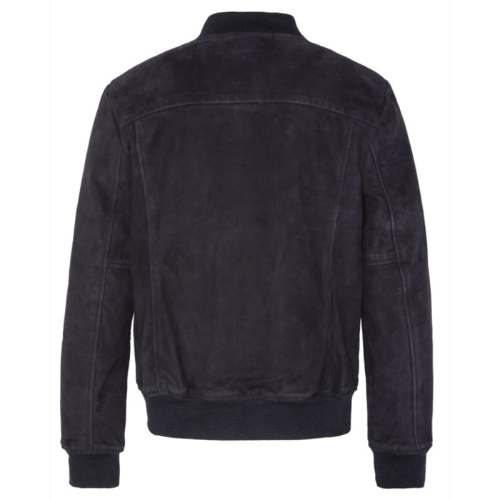 LC3017 SUEDE BOMBER JACKET GOATSKIN SUEDE Blu