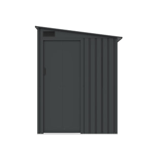 Abri de jardin adossable acier galvanisé 2,91m² avec porte coulissante et kit d'ancrage BRAY