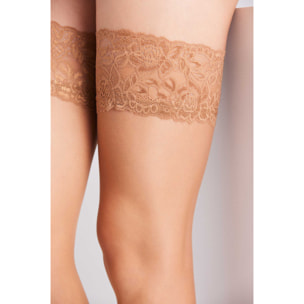 Calze autoreggenti beige 15 denari